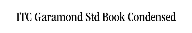 ITC Garamond Std Book Condensed font preview