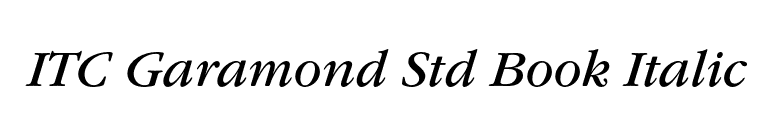 ITC Garamond Std Book Italic font preview