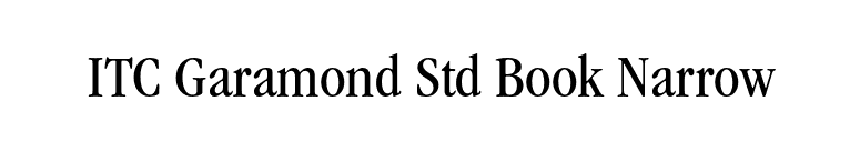 ITC Garamond Std Book Narrow font preview