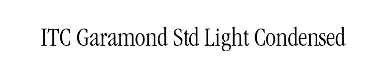 ITC Garamond Std Light Condensed font preview