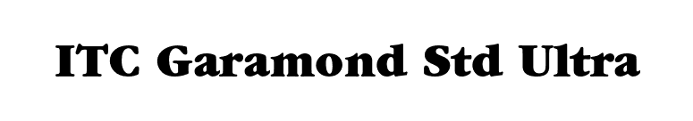 ITC Garamond Std Ultra font preview