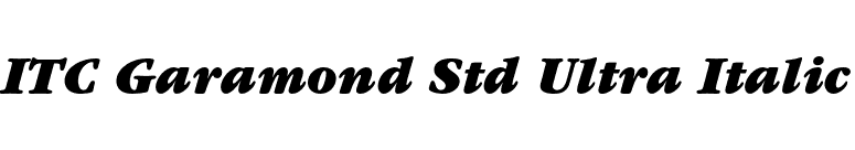 ITC Garamond Std Ultra Italic font preview