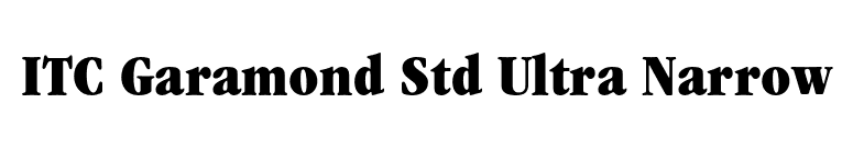 ITC Garamond Std Ultra Narrow font preview