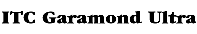 ITC Garamond Ultra font preview