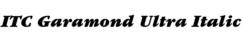 ITC Garamond Ultra Italic font preview