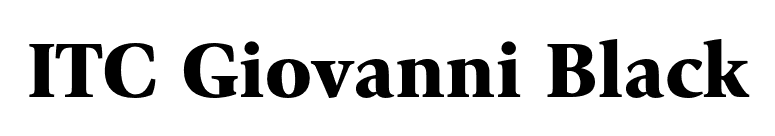 ITC Giovanni Black font preview