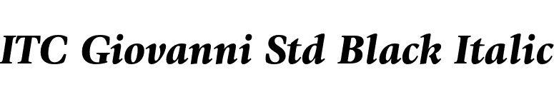 ITC Giovanni Std Black Italic font preview