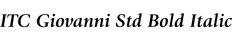 ITC Giovanni Std Bold Italic font preview