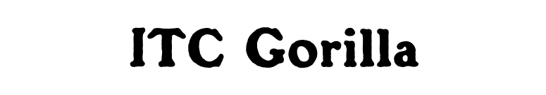 ITC Gorilla font preview