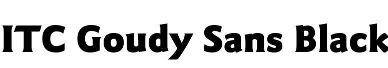 ITC Goudy Sans Black font preview