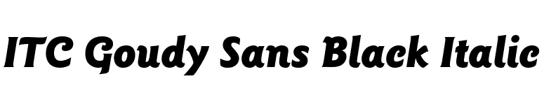 ITC Goudy Sans Black Italic font preview