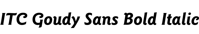 ITC Goudy Sans Bold Italic font preview