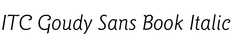 ITC Goudy Sans Book Italic font preview