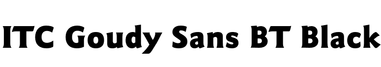 ITC Goudy Sans BT Black font preview