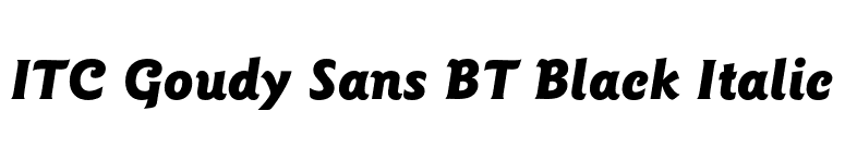 ITC Goudy Sans BT Black Italic font preview