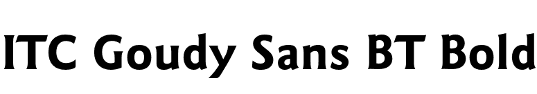 ITC Goudy Sans BT Bold font preview