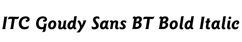ITC Goudy Sans BT Bold Italic font preview
