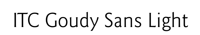 ITC Goudy Sans Light font preview