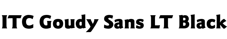 ITC Goudy Sans LT Black font preview