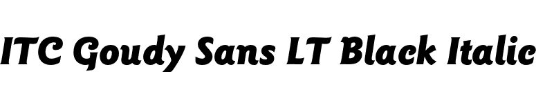 ITC Goudy Sans LT Black Italic font preview