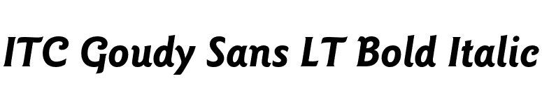 ITC Goudy Sans LT Bold Italic font preview