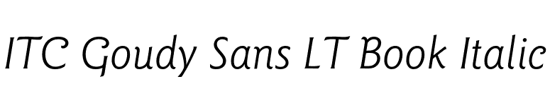 ITC Goudy Sans LT Book Italic font preview