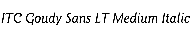 ITC Goudy Sans LT Medium Italic font preview