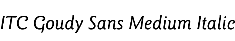 ITC Goudy Sans Medium Italic font preview