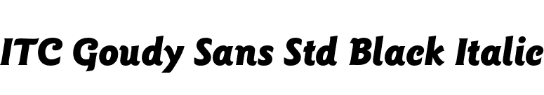 ITC Goudy Sans Std Black Italic font preview