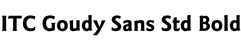 ITC Goudy Sans Std Bold font preview