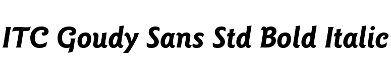 ITC Goudy Sans Std Bold Italic font preview