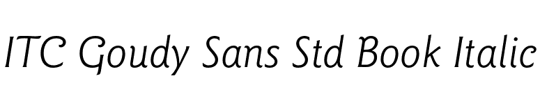 ITC Goudy Sans Std Book Italic font preview