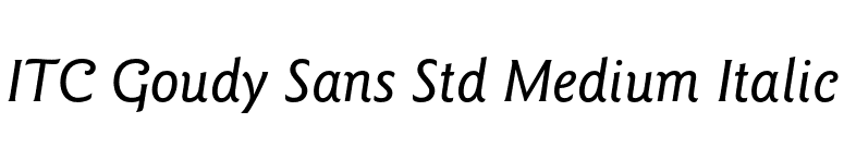 ITC Goudy Sans Std Medium Italic font preview