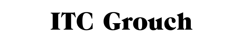 ITC Grouch font preview