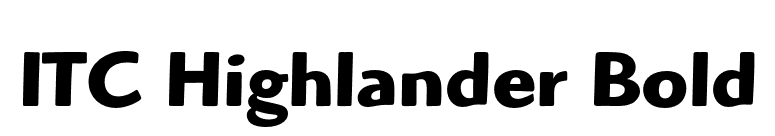 ITC Highlander Bold font preview