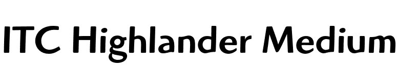 ITC Highlander Medium font preview