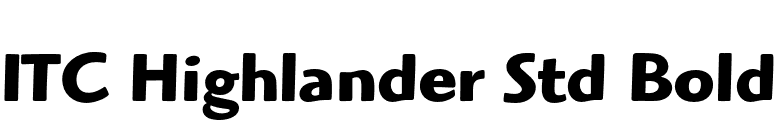 ITC Highlander Std Bold font preview