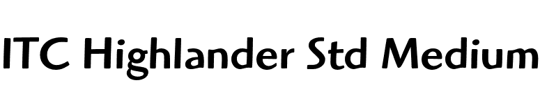 ITC Highlander Std Medium font preview