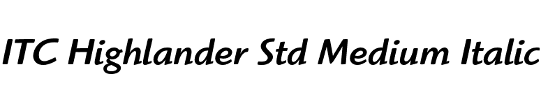 ITC Highlander Std Medium Italic font preview