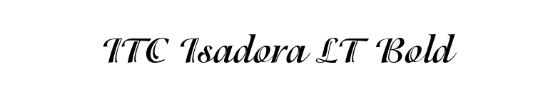 ITC Isadora LT Bold font preview