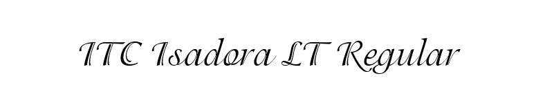 ITC Isadora LT Regular font preview
