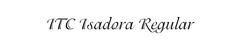 ITC Isadora Regular font preview