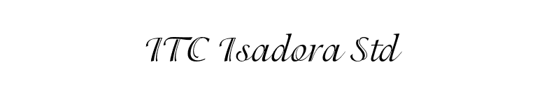 ITC Isadora Std font preview