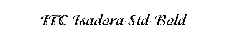 ITC Isadora Std Bold font preview