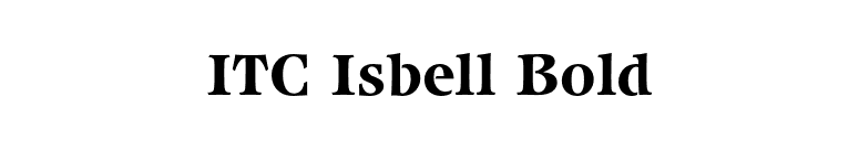 ITC Isbell Bold font preview