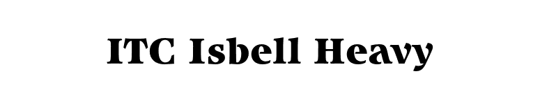 ITC Isbell Heavy font preview