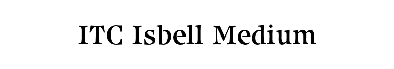 ITC Isbell Medium font preview