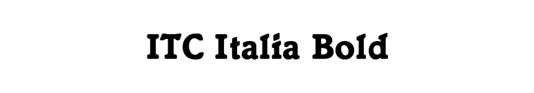 ITC Italia Bold font preview