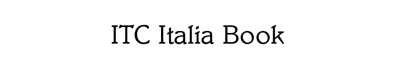 ITC Italia Book font preview