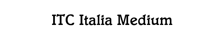 ITC Italia Medium font preview